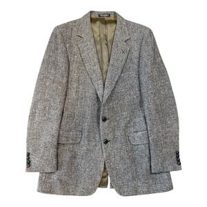 American Craftsmen Harris Tweed Basketweave Blazer Mens 42R Wool Sport Coat